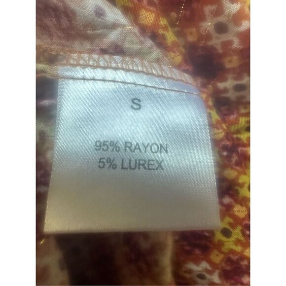 Jane and Delancey Women's size small Multicolor V-Neck Peasant Blouse - Picture 8 of 8